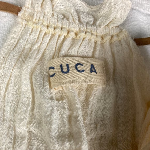 Cuca Strappy Cutouts Adjustable Canvas Jumpsuit with Secret Pants S/M - Picture 3 of 9